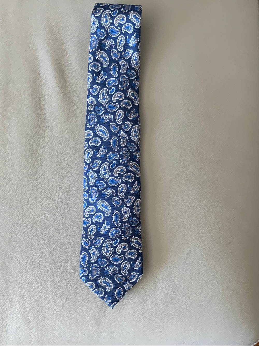 Charles Tyrwhitt Navy and Light Blue Paisley Tie